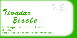 tivadar eisele business card